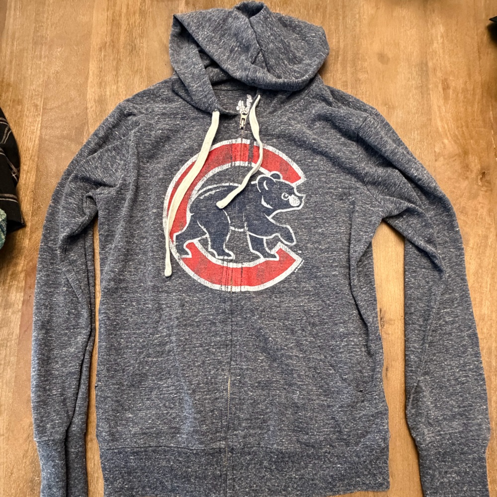 Chicago Cubs Blue Zip-Up Hoodie
